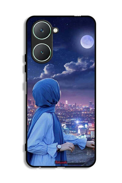 Tolwak Vivo Y18i 4G Protective Case Cover Looking At Moon Hijab Girl