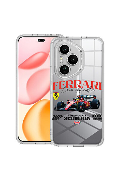 bestcase Carcasă transparentă din silicon pentru Honor 400 Pro, Ferrari Scude...