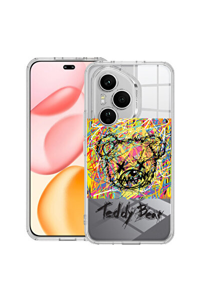 bestcase Carcasă transparentă din silicon pentru Honor 400 Pro, model abstrac...