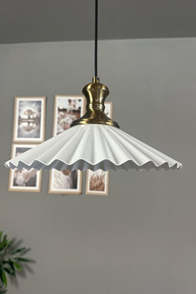 Bamyum Avilla Beyaz Tekli Metal Büyük Avize Tokmak Başlık Rustik Cafe Mutfak ...