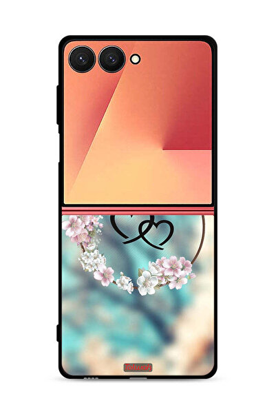 Tolwak غطاء حماية لهاتف سامسونج جالاكسي زد فليب 7 برسومات قلوب في خاتم