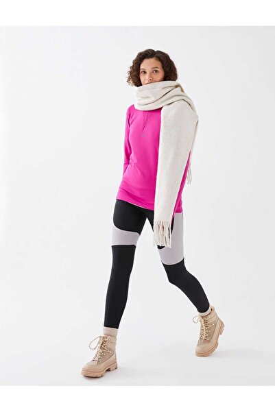 LC Waikiki LCW OUTDOOR Siyah Beli Lastikli Renk Bloklu Kadın Tayt