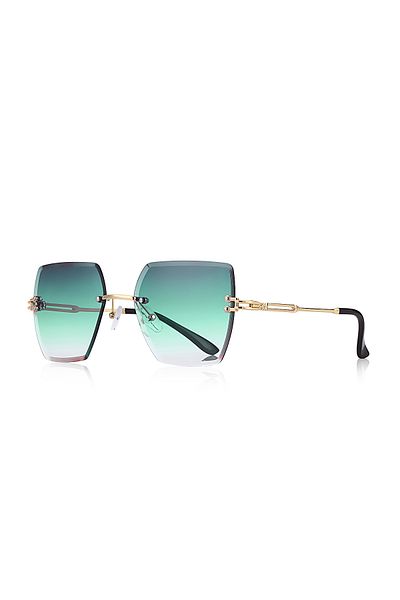 Kinary Women's Crystal Model Sunglasses Green No:4