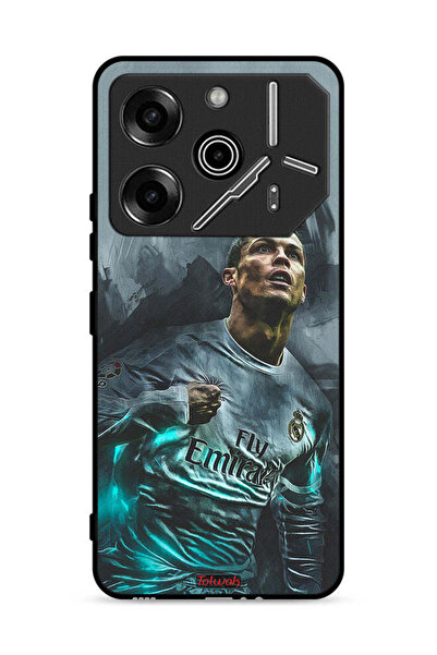 Tolwak غطاء حماية لهاتف تكنو بوفا 6 برو 5G برسومات كريستيانو رونالدو