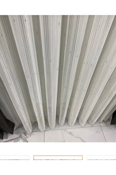 Bsrn Tasarım Çift Şerili Makarna Burgulu Tül Perde 1/3 Sık Pile Ağır Gramajlı...