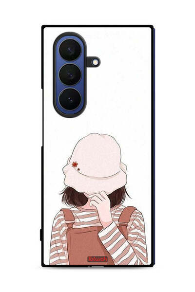 Tolwak غطاء حماية لهاتف سامسونج جالاكسي زد فولد 7، إخفاء الوجه بواسطة قبعة