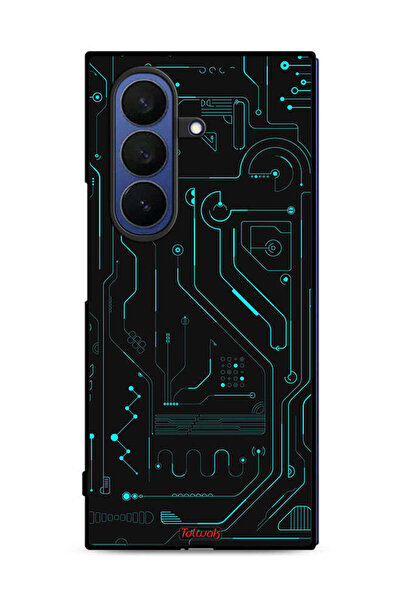 Tolwak غطاء حماية لهاتف Samsung Galaxy Z Fold7 دوائر فنية رقمية بسيطة متعددة ...