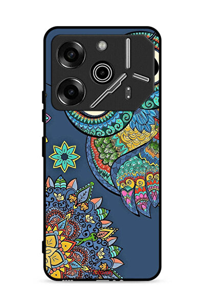 Tolwak غطاء حماية لهاتف تكنو بوفا 6 برو 5G بطبعة بومة زهرية