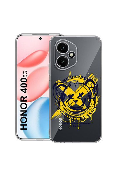 bestcase Carcasă transparentă din silicon pentru Honor 400, Teddy Be Be Happy, 2036423 T 1559