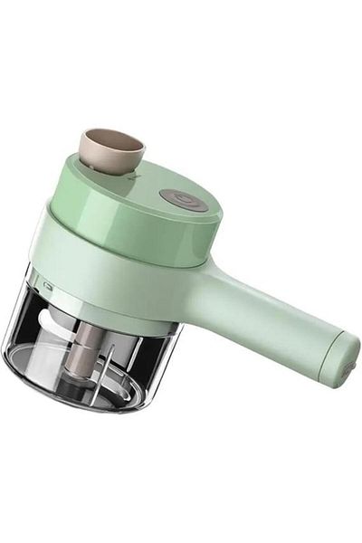 Tradeo 4-in-1 Mini Electric Food Chopper Cutter, USB Garlic Masher Slicer Dicer for Onion Chili Pepper