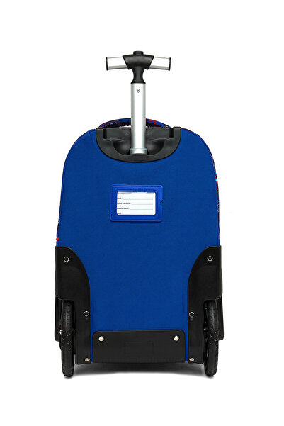 R&B Royal Blue Boys Trolley Bag W Pencil Pouch