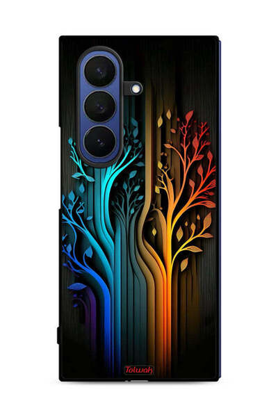Tolwak غطاء حماية لهاتف سامسونج جالاكسي زد فولد 7 برسومات أوراق الشجر
