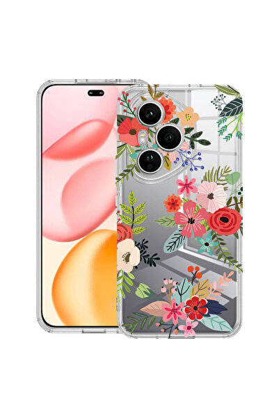 bestcase Carcasă transparentă din silicon pentru Honor 400 Pro, flori, 203642...