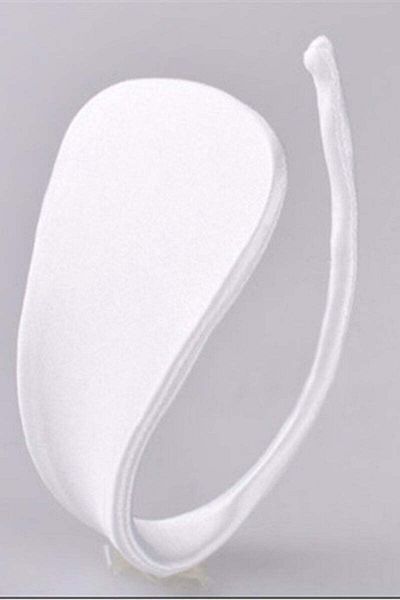 WildFashion Invisible silver C-String panty made of elastic material, without side straps, White, GS1351-2