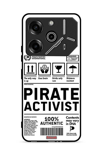 Tolwak غطاء حماية لهاتف Tecno Pova 6 Pro 5G، ملصق ناشط خاص