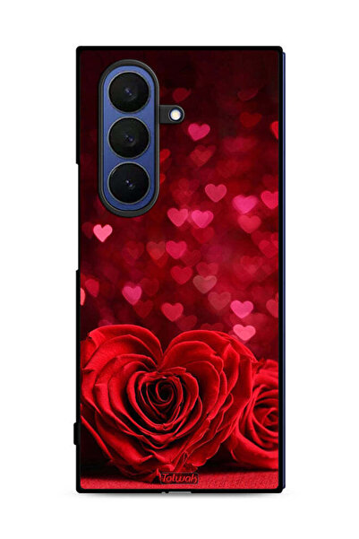 Tolwak غطاء حماية لهاتف Samsung Galaxy Z Fold7 بتصميم زهور على شكل قلب وفن تج...