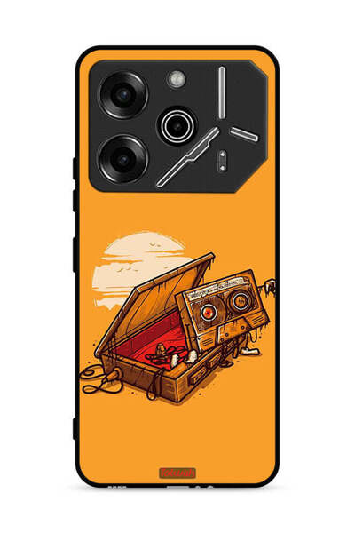 Tolwak غطاء حماية لهاتف تكنو بوفا 6 برو 5G، تصميم فني لشريط الكاسيت والشريط ا...