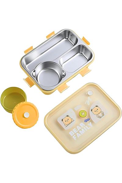 Twisoo Bear Family Stainless Steel Lunch Box