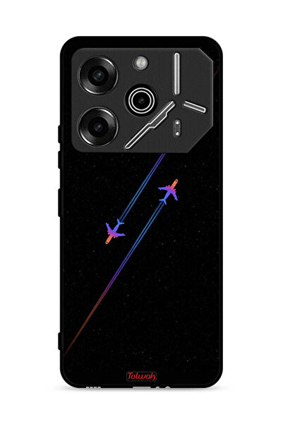 Tolwak غطاء حماية لهاتف تكنو بوفا 6 برو 5G، رسمة طائرات