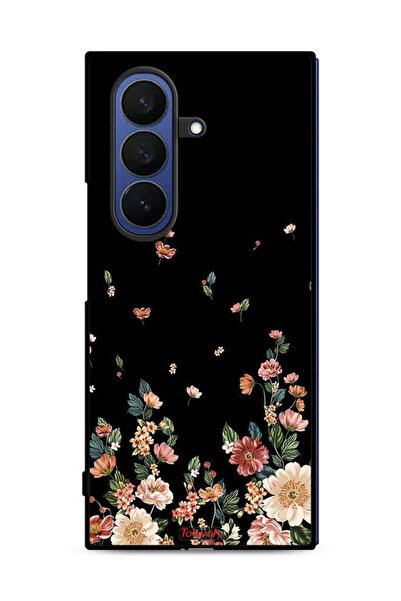 Tolwak غطاء حماية لهاتف Samsung Galaxy Z Fold7 مع زهور صغيرة في الأسفل
