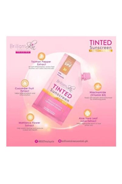Brilliant Skin Essentials Tinted Sunscreen 20grams spf50 Sun Professional Facial Primer