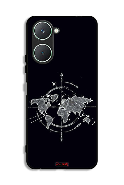 Tolwak غطاء حماية لهاتف Vivo Y18i 4G برسومات البوصلة