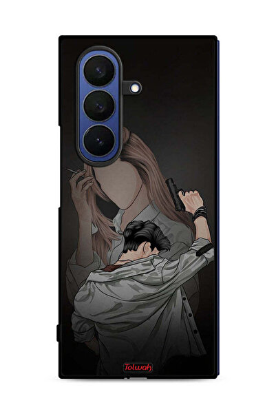 Tolwak غطاء حماية لهاتف Samsung Galaxy Z Fold7 بتصميم عصابة زوجين