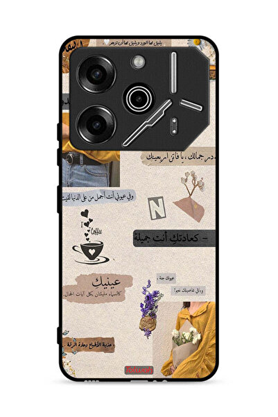 Tolwak غطاء حماية لهاتف تكنو بوفا 6 برو 5G بعبارات حب عربية