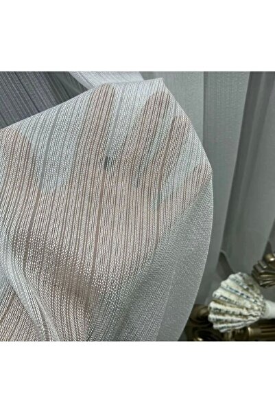 Bsrn Tasarım Kanada Gofre Desen Tül Perde 1/3 Sık Pile Ağır Gramajlı Ütü Iste...