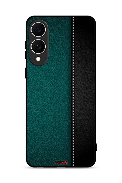 Tolwak غطاء حماية جلدي بنمط هندسي لهاتف Samsung Galaxy S25 Edge