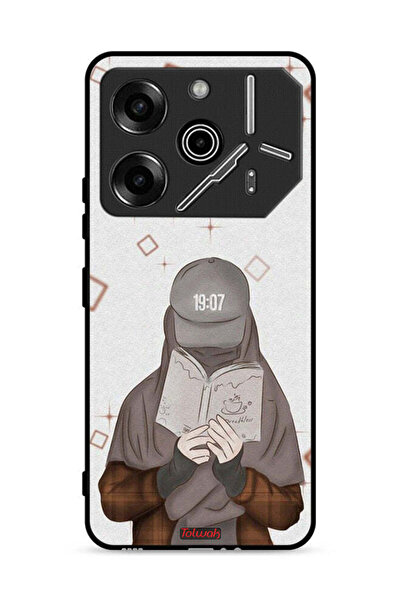 Tolwak غطاء حماية لهاتف تكنو بوفا 6 برو 5G، رسم فتاة تقرأ الفن