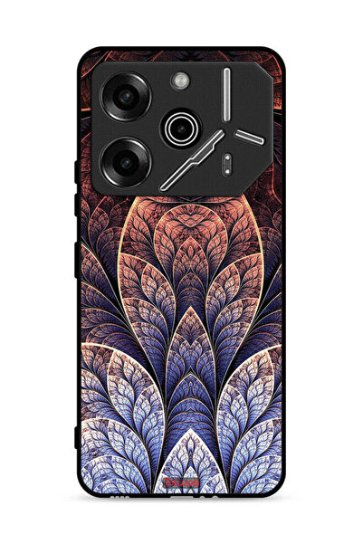 Tolwak غطاء حماية لهاتف Tecno Pova 6 Pro 5G بتصميم زهور فركتال تجريدي