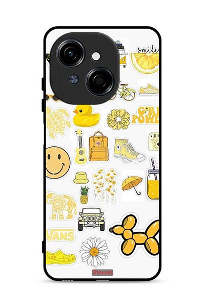 Tolwak Tecno Spark Go 1S 4G Protective Case Cover Girly Tags