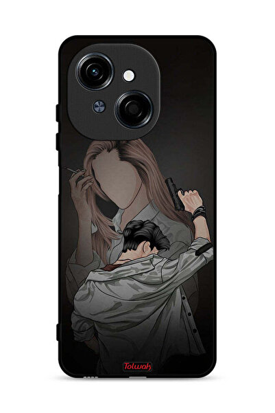 Tolwak غطاء حماية لهاتف تكنو سبارك جو 1 4G بطبعة عصابة زوجين