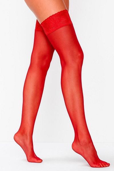 DÜVEN 3-Pack Women's Fancy Garter Stockings Silky & Stretchy Fantasy Stockings (over the Knee Garters)