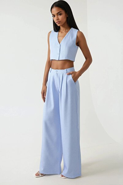 Hiccup Pika Collection Fitted Striped Crop Yelek