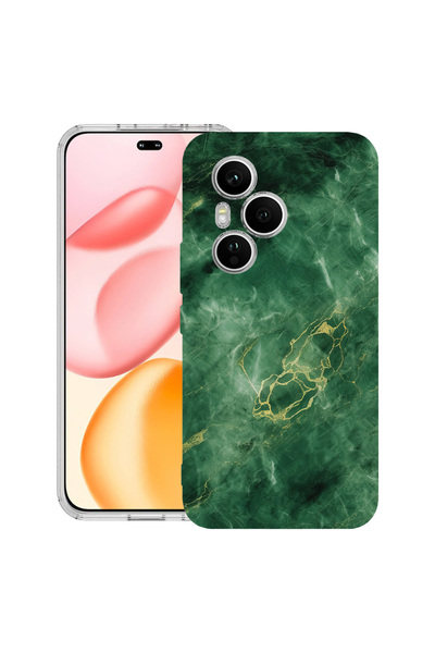 bestcase Carcasă transparentă din silicon pentru Honor 400 Pro, marmură verde...