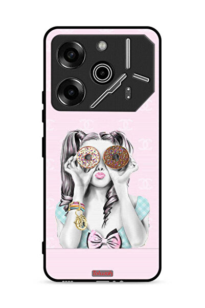 Tolwak غطاء حماية لهاتف Tecno Pova 6 Pro 5G يحمل قطعتين من الدونات