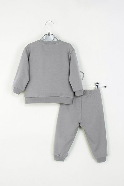 DMB BOYS & GIRLS Baby Boy Patterned Tracksuit Set Dog Printed Sweatshirt Bottom-Top Set