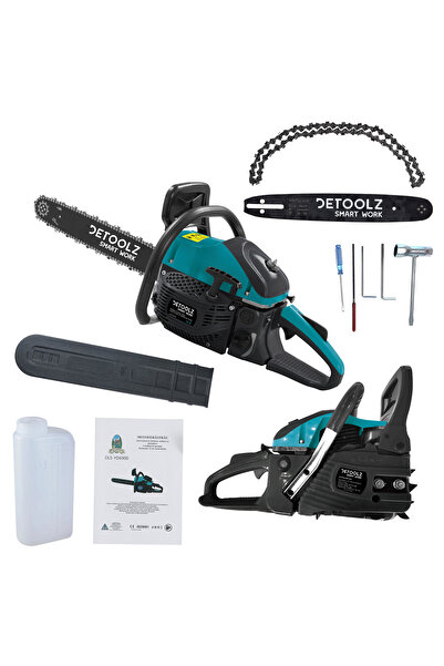 DETOOLZ Drujbă pe benzină DZ-D118-S001-G01 E5 SES, 55 cm³, 2,99 CP, lamă de 40 cm