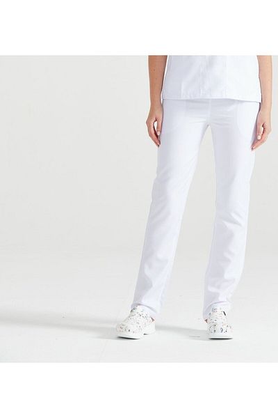 DEMOTEKS Scrub Bottom Medical Pants Classic White Unisex