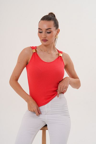 Shine Fine Rose Buckle Accessory Cotton Women's Bodysuit