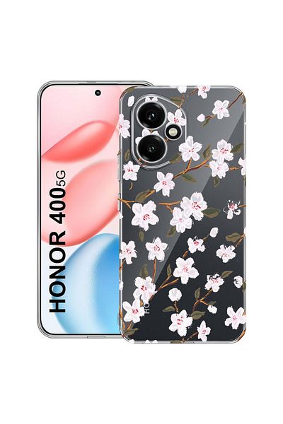 bestcase Carcasă transparentă din silicon pentru Honor 400, floare de primăvară, 2036423 T 512