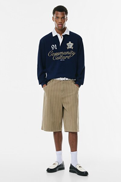 Pull & Bear Dikey Dikişli Bermuda