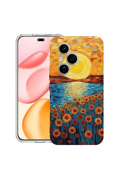bestcase Carcasă transparentă din silicon pentru Honor 400 Pro, pictură floarea-soarelui, 2036424 T 1273