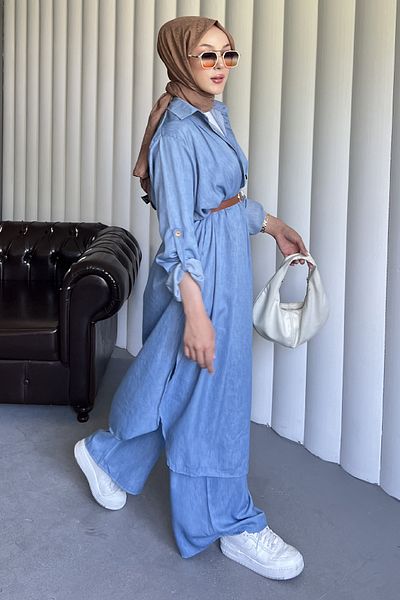 SaklıButik Niko Long Shirt Jeans Suit