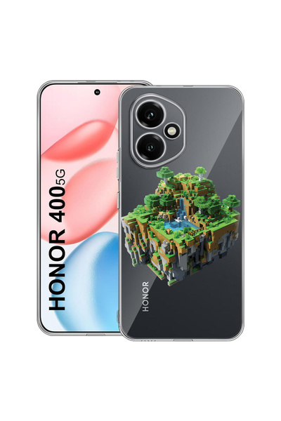 bestcase Carcasă transparentă din silicon pentru Honor 400, Minecarft World, ...