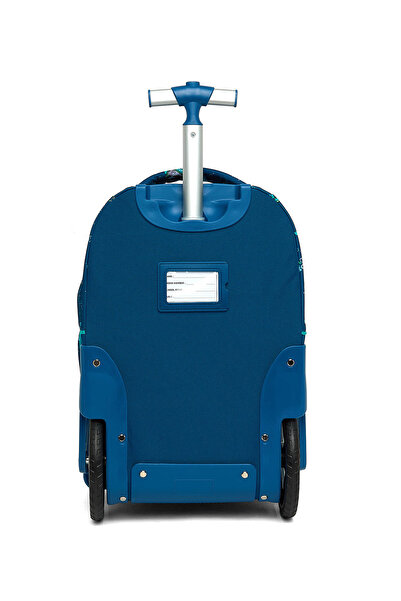 R&B Navy Blue Boys Trolley Bag W Pencil Pouch