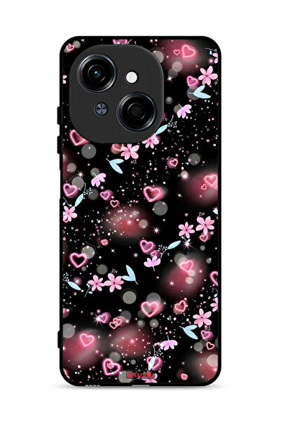 Tolwak غطاء حماية لهاتف تكنو سبارك جو 1 إس 4G بنقشة قلوب وأزهار صغيرة