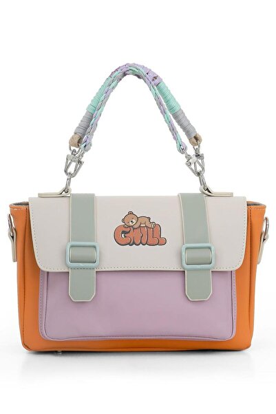 Dogo Kadın Vegan Deri Turuncu Omuz Çantası - Chill Tasarım